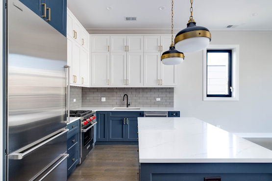 Benefits of Hiring Pros When Installing Blue Kitchen Cabinets