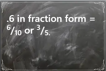 The Rational Side of .6: How to Represent it as a Fraction